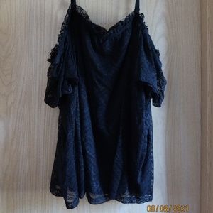 Crochet cold shoulder top